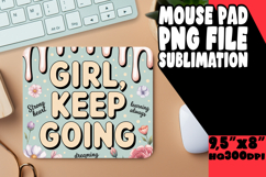 WHIMSICAL mouse PAD PNG Design, Girl Quote Product Image 1