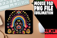 Midnight Radiance: Rainbow Sublimation Mouse Pad Product Image 1