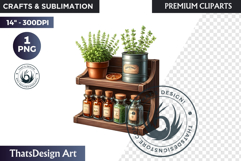 Medicinal Herbs clipart PNG, Apothecary Botanical Graphic Product Image 1