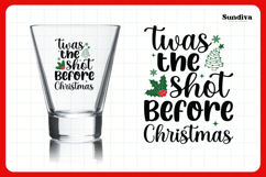 Funny Christmas Shot Glass Quote SVG | Twas The Shot Product Image 3