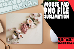 Luminous Mouse Pad PNG Design, 3D Heart Product Image 1