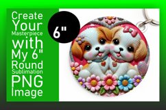 Stylish Round Design for Keychains , Sweet Animals Product Image 1