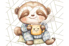 Warm & Fuzzy Mornings PNG Clipart, Cozy Animal Art Download Product Image 2