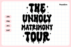 Spooky Bachelorette Party Saying SVG | The Unholy Matrimony Product Image 4