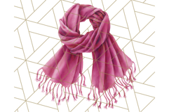 Watercolor Winter Hats and Scarves Clipart PNG Product Image 2
