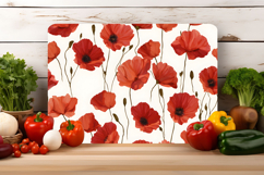 Poppy Flower Cutting Board | Cutting Board png Product Image 3