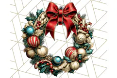 Vintage Glamorous Christmas Party Clipart PNG, Holiday Png Product Image 2