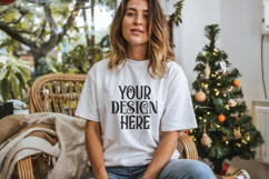 Ash Gildan 18500 Sweatshirt Mockup, Unisex mockups Product Image 1