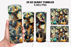 Skinny Tumbler 20oz Wrap Design,Halloween Tumbler PNG Design Product Image 1