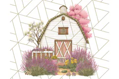 Vintage Cottagecore Barn PNG Clipart, Farmhouse Style Product Image 2