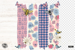 Paris Summer Travel Brushstrokes Clipart Product Image 1