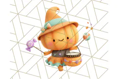 Halloween Costume Parade Clipart PNG with Monsters Clip Art Product Image 2