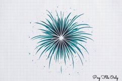 Happy New Year Fireworks Clipart PNG Product Image 1