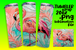 SOPHISTICATED 20oz Tumbler Template , Flamingo Product Image 1