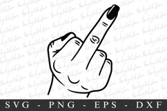 Middle Finger| SVG Cut files | Cricut Product Image 1