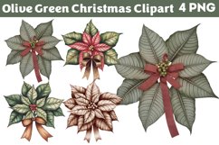 Olive Green Christmas Clipart Product Image 1