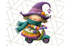 Colorful Halloween Clipart PNG, Cute Kids & Candy Clip Art Product Image 2