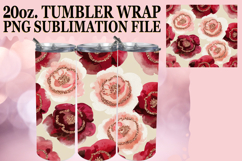 RADIANT MOMENTS 20oz TUMBLER WRAP, Flower Pattern Product Image 1