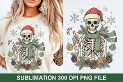 Christmas Skeleton Sublimation - Christmas PNG Design Product Image 1