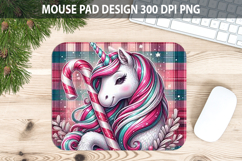 Christmas Unicorn Mouse Pad Sublimation - Animal PNG Desig Product Image 1