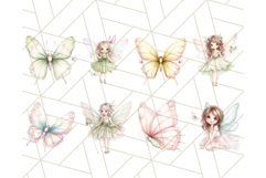 Pastel Fairies and Butterflies PNG, Fantasy Clipart Bundle Product Image 4