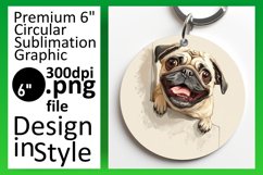 Dog Lover's Whimsical Circle Joy Sublimation Mug Wrap Product Image 1