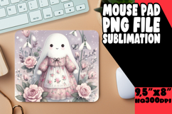 Joyful Mouse Mat Design PNG, Cute Ghost Product Image 1