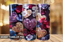 3D Valentine's Day Tumbler Design | Sublimation Wrap 20 Oz Product Image 1
