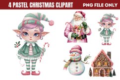 Pastel Christmas Sublimation Clipart PNG Product Image 1