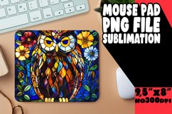 Elegant Stained Glass Bird Mouse Pad Design Product Image 1