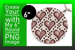Vibrant Round Design Keychain PNG , Heart Product Image 1
