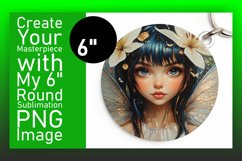 Fun Round Design Keychain Template , Fairy Product Image 1