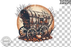 Fall Wagon Garden Sublimation - Fall Clipart PNG Design Product Image 1
