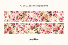 Love Letter Valentine Digital Paper Kit Rococo Patterns Product Image 4