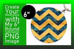 Colorful Glitter Stripes Round Design for Keychain Product Image 1