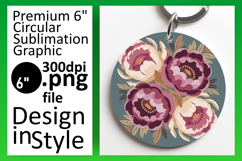 Playful Circle Design Car Coaster PNG , Flowers Product Image 1