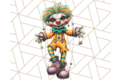 Creepy Clown Halloween PNG Clipart, Spooky Circus Art Product Image 2
