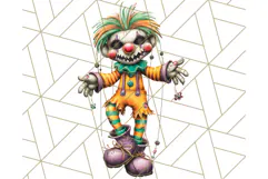 Creepy Clown Halloween PNG Clipart, Spooky Circus Art Product Image 2