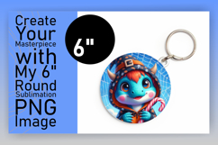 Charming Round Design Keychain Template , Halloween Dino Product Image 1