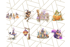 Halloween Witch House Clipart PNG with Potions and Brooms Product Image 6