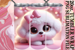 SWEET SERENITY 20oz TUMBLER WRAP, 3D Dog Product Image 1