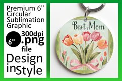Sublimation Round Car Coaster - Mother's Day Theme Product Image 1