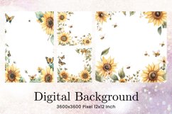 Flower Pattern Background Wallpaper Digital Paper_54 Product Image 1