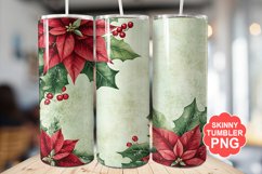 Christmas Flowers Tumbler | Christmas Tumbler Wrap Product Image 1