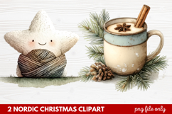 2 Nordic Christmas Clipart | Scandinavian Holiday PNG Product Image 1