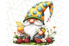 Summer Garden Gnomes Clipart PNG, Summer Country Gnomes Png Product Image 2