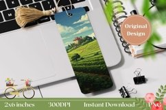 Nature Bookmark Printable, Vineyard Bookmark Sublimation Product Image 1