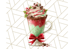 Christmas Coffee Mugs Clipart PNG Festive Cups Product Image 2