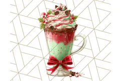 Christmas Coffee Mugs Clipart PNG Festive Cups Product Image 2