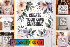 Timeless PNG Sublimation Magic, Flower Quote Product Image 1